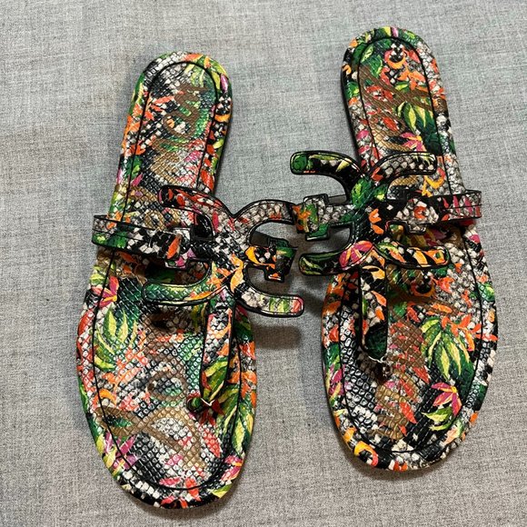 SAM EDELMAN Carter Floral Thong Flip Flop Sandals Size 9 - Picture 4 of 7